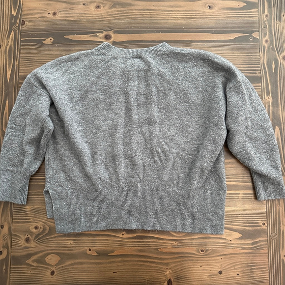 Women’s LOFT Outlet Gray Pearl Embellished Crewneck Sweater XL - Picture 5 of 8